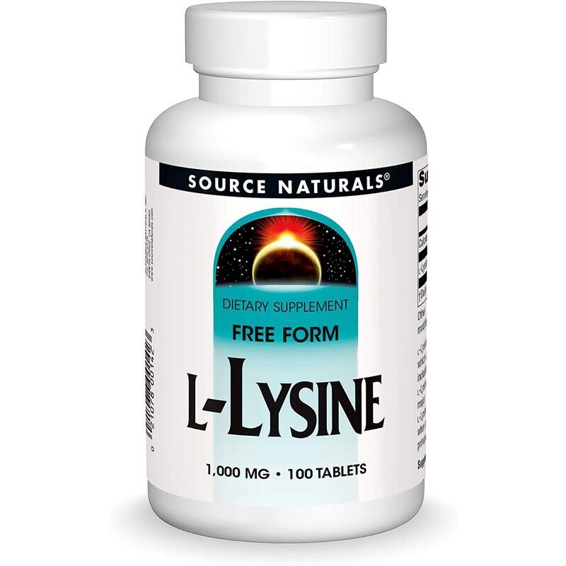 Source Naturals L-lysin 1000 mg, 100 tabletter