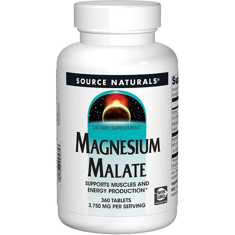 Source Naturals Malat de magneziu 1250 mg, 360 de comprimate - Viking Supplements