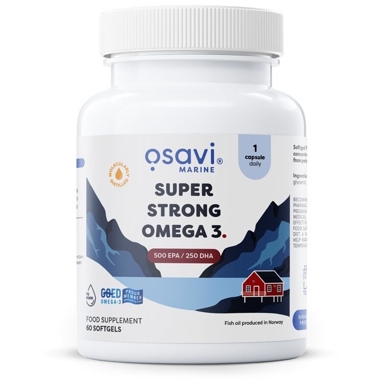 Osavi - Super Strong Omega 3, 500 EPA / 250 DHA - 60 softgels