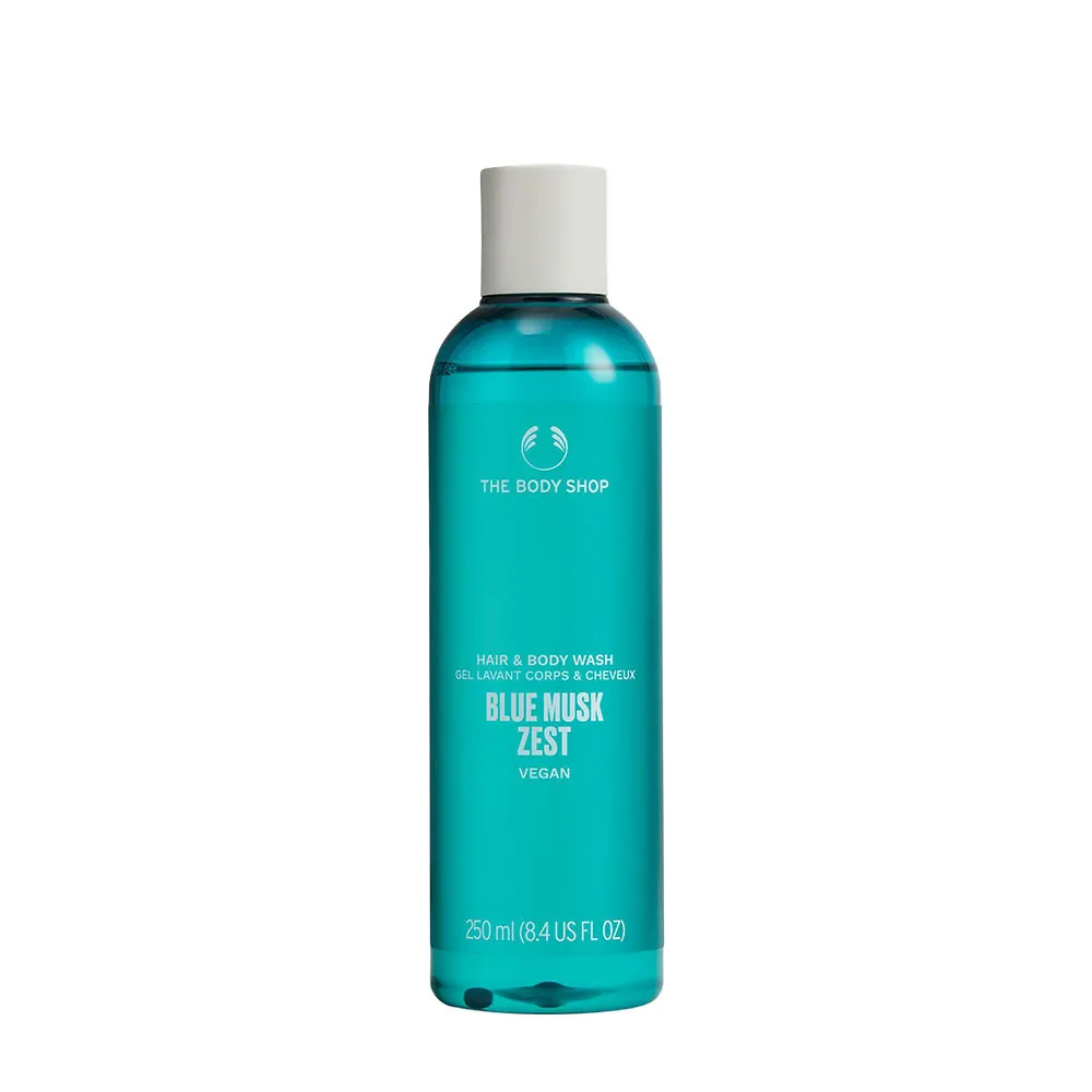 The Body Shop Blue Musk Zest Hair and Body Wash (250 ml) - Nuvalia
