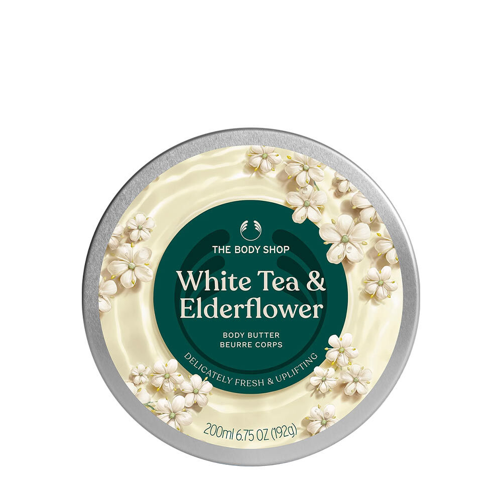 The Body Shop White Tea and Elderflower Body Butter (200 ml) - Viking Supplements