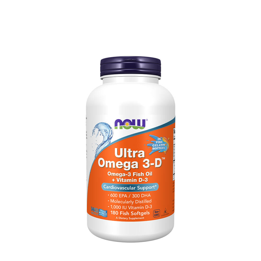 NOW Foods - Ultra Omega 3-D with Vitamin D-3 - 180 softgels