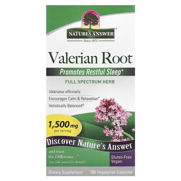 Nature's Answer - Valerian Root, 1500mg - 180 vcaps