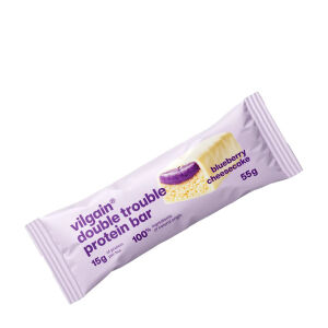 Baton proteic Vilgain Double Trouble cu aromă de cheesecake cu afine (55 g) - Viking Supplements