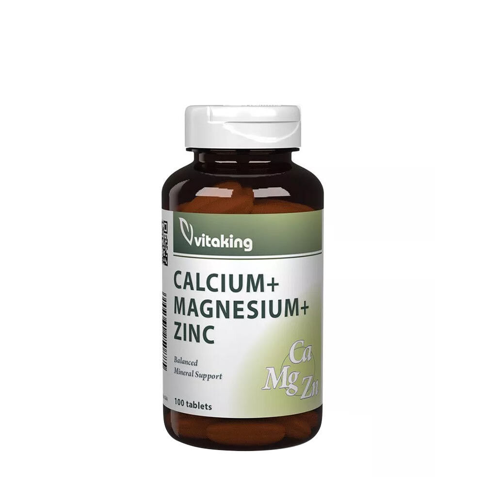 Vitaking CalMag-Zinc (kalcium + magnesium + zink) (100 tabletter) billede