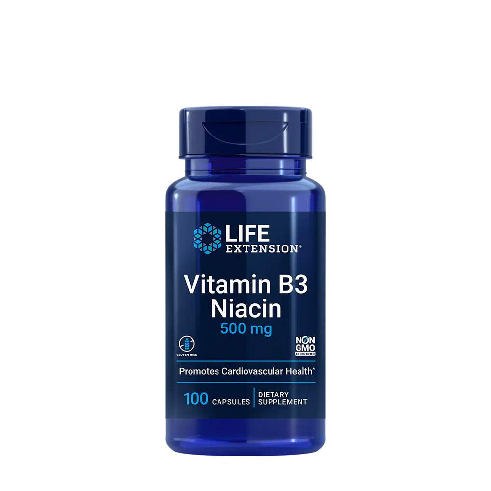 Life Extension - Vitamin B3 Niacin, 500mg - 100 caps