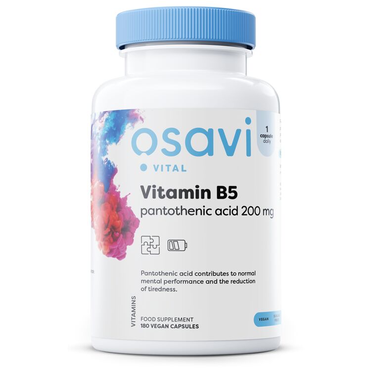 Osavi - Vitamin B5 Pantothenic Acid, 200mg - 180 vegan caps