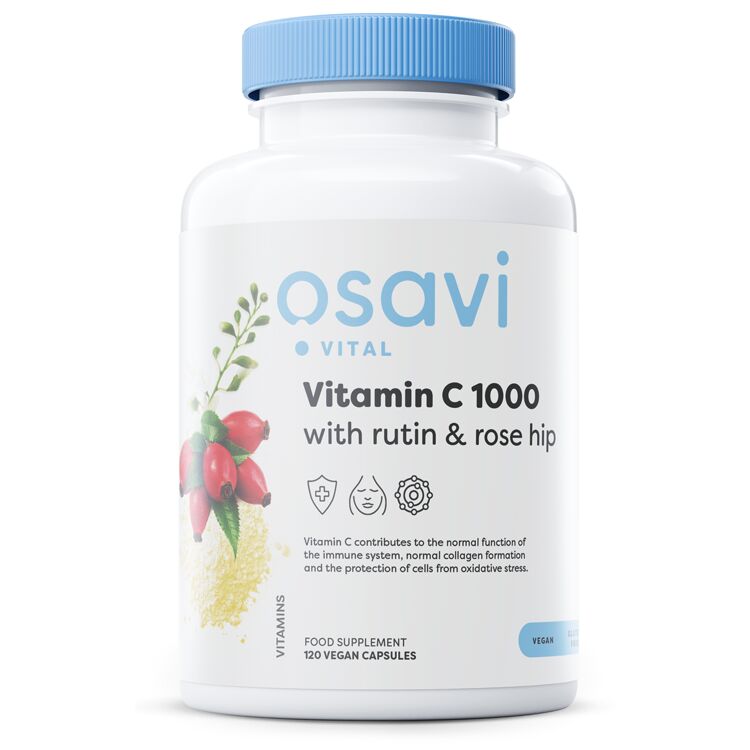 Vitamin C1000 with Rutin & Rose Hip - 120 vegan caps - Viking Supplements