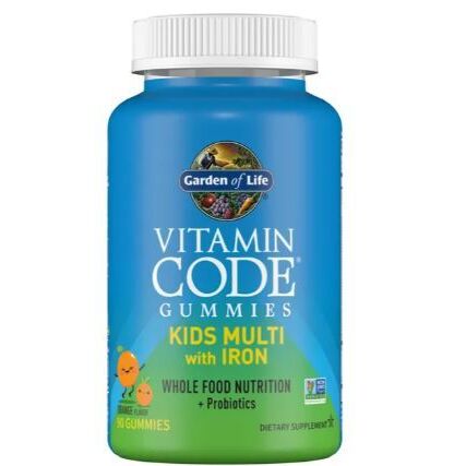 Garden of Life - Vitamin Code Kids Multi with Iron Gummies, Orange - 90 gummies
