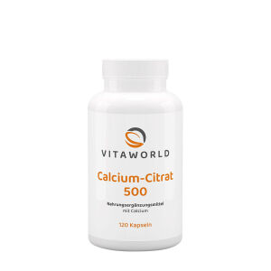 Vitaworld Calcium Citrate 500  (120 Capsules) - Viking Supplements