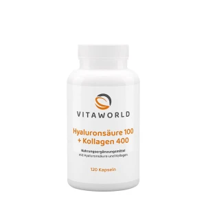 Vitaworld Acid hialuronic 100 + Colagen 400 (120 capsule) - Viking Supplements