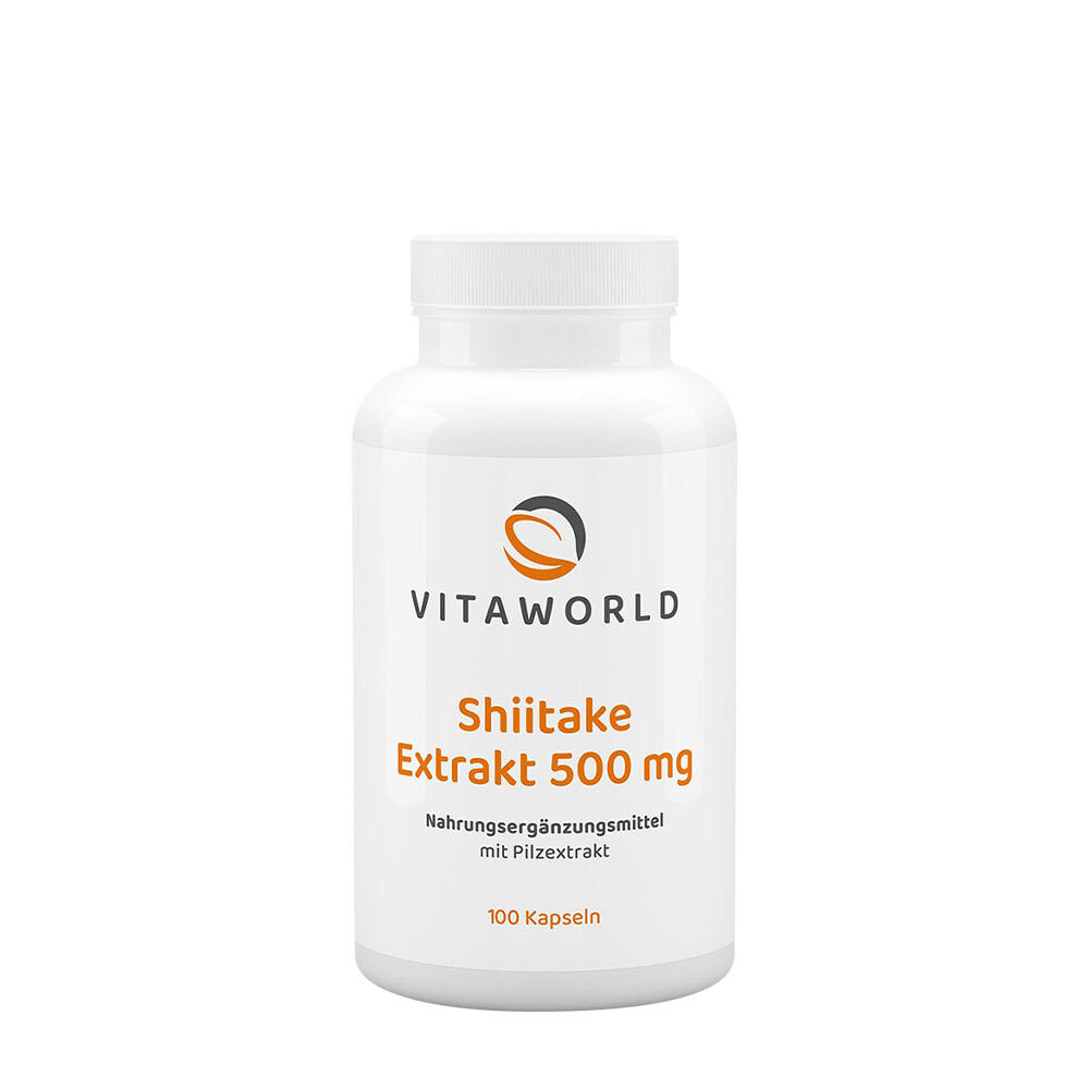 Vitaworld Extract de shiitake 500 mg (100 capsule) - Viking Supplements