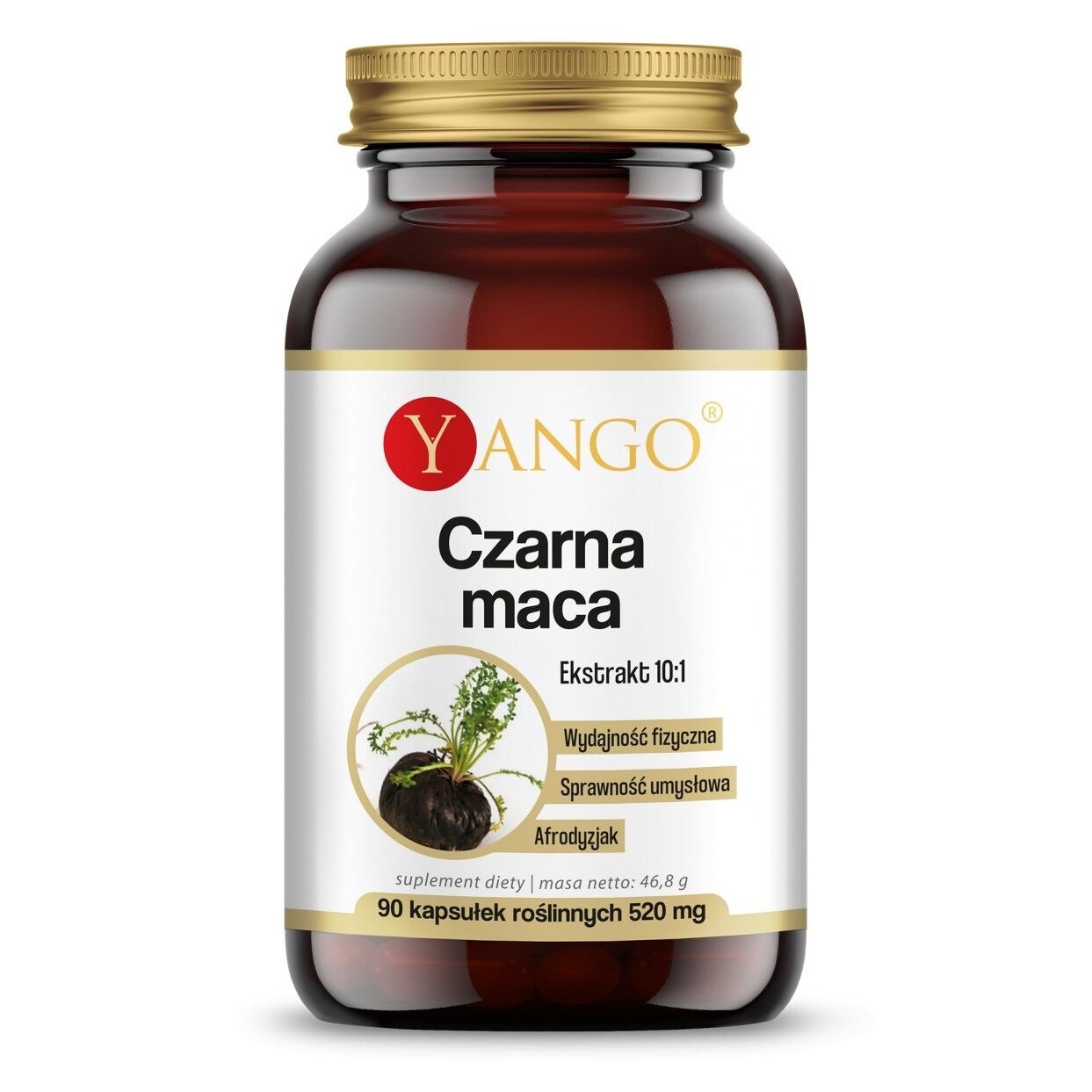 YANGO Sort maca (90 kapsler)
